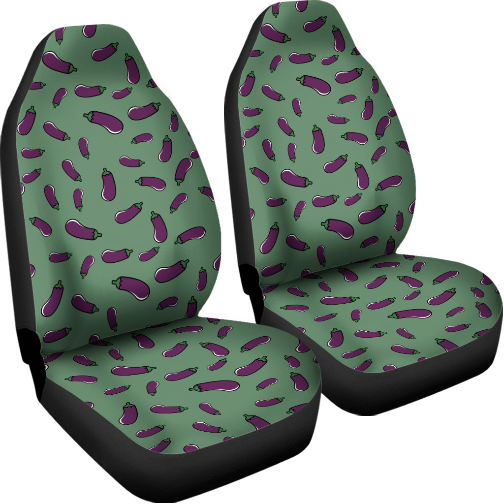 Little Purple Eggplant Pattern Print Universal Fit Car Seat Covers