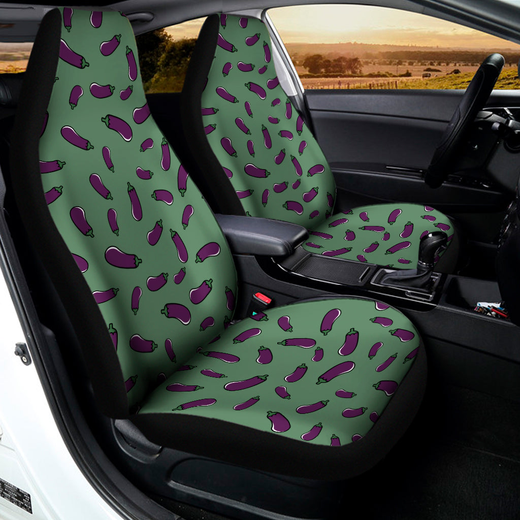 Little Purple Eggplant Pattern Print Universal Fit Car Seat Covers