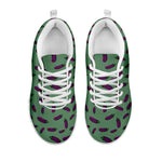 Little Purple Eggplant Pattern Print White Sneakers