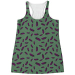 Little Purple Eggplant Pattern Print Women's Racerback Tank Top