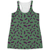 Little Purple Eggplant Pattern Print Women's Racerback Tank Top