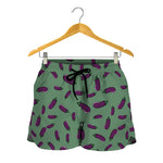 Little Purple Eggplant Pattern Print Women's Shorts