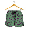 Little Purple Eggplant Pattern Print Women's Shorts