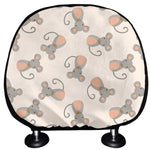 Little Rat Pattern Print Car Headrest Covers