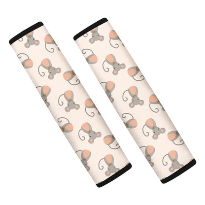 Little Rat Pattern Print Car Seat Belt Covers
