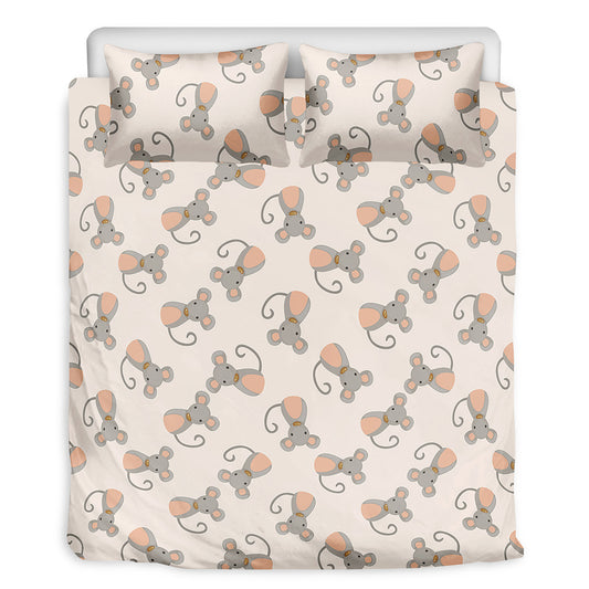 Little Rat Pattern Print Duvet Cover Bedding Set