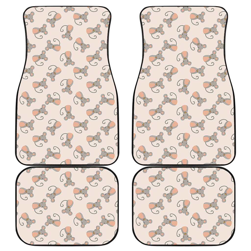 Little Rat Pattern Print Front and Back Car Floor Mats