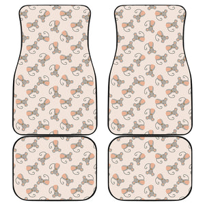 Little Rat Pattern Print Front and Back Car Floor Mats