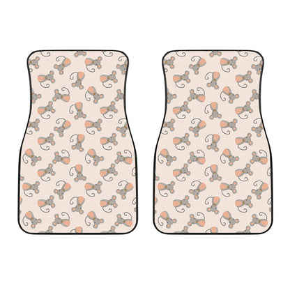 Little Rat Pattern Print Front Car Floor Mats