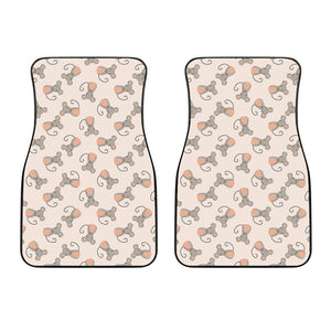 Little Rat Pattern Print Front Car Floor Mats