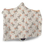 Little Rat Pattern Print Hooded Blanket