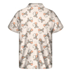 Little Rat Pattern Print Men's Short Sleeve Shirt