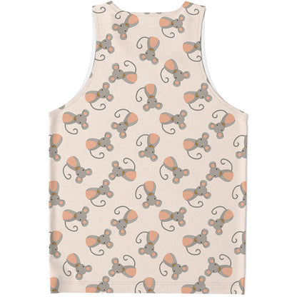 Little Rat Pattern Print Men's Tank Top