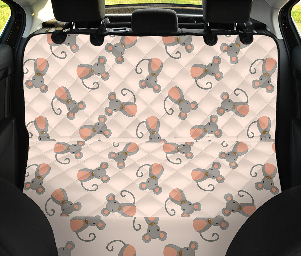 Little Rat Pattern Print Pet Car Back Seat Cover