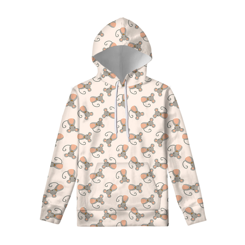 Little Rat Pattern Print Pullover Hoodie