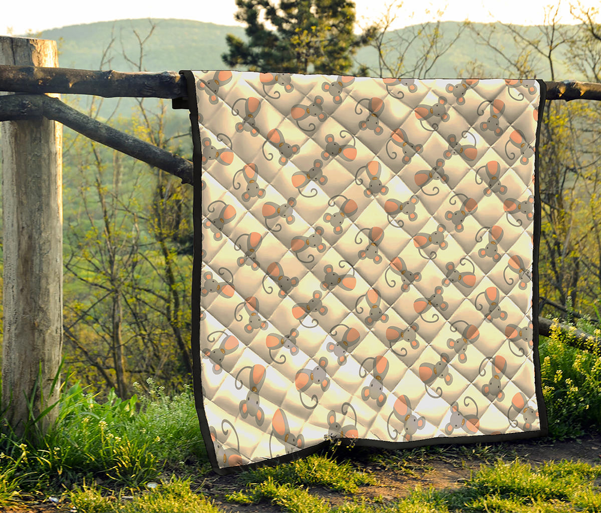 Little Rat Pattern Print Quilt