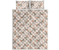 Little Rat Pattern Print Quilt Bed Set