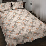Little Rat Pattern Print Quilt Bed Set