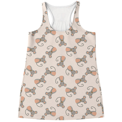 Little Rat Pattern Print Women's Racerback Tank Top
