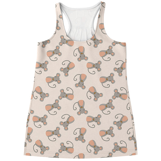 Little Rat Pattern Print Women's Racerback Tank Top