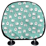 Little Sheep Pattern Print Car Headrest Covers
