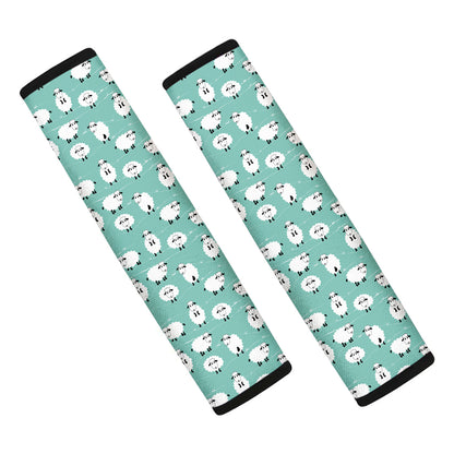 Little Sheep Pattern Print Car Seat Belt Covers
