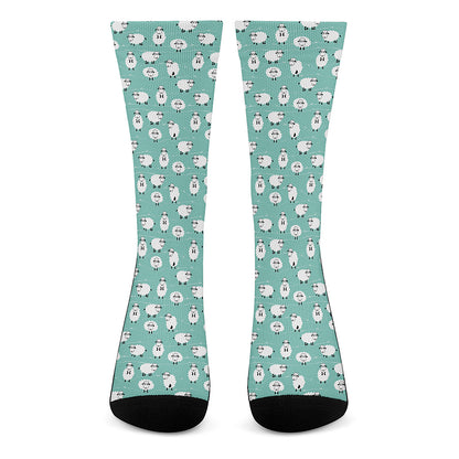 Little Sheep Pattern Print Crew Socks