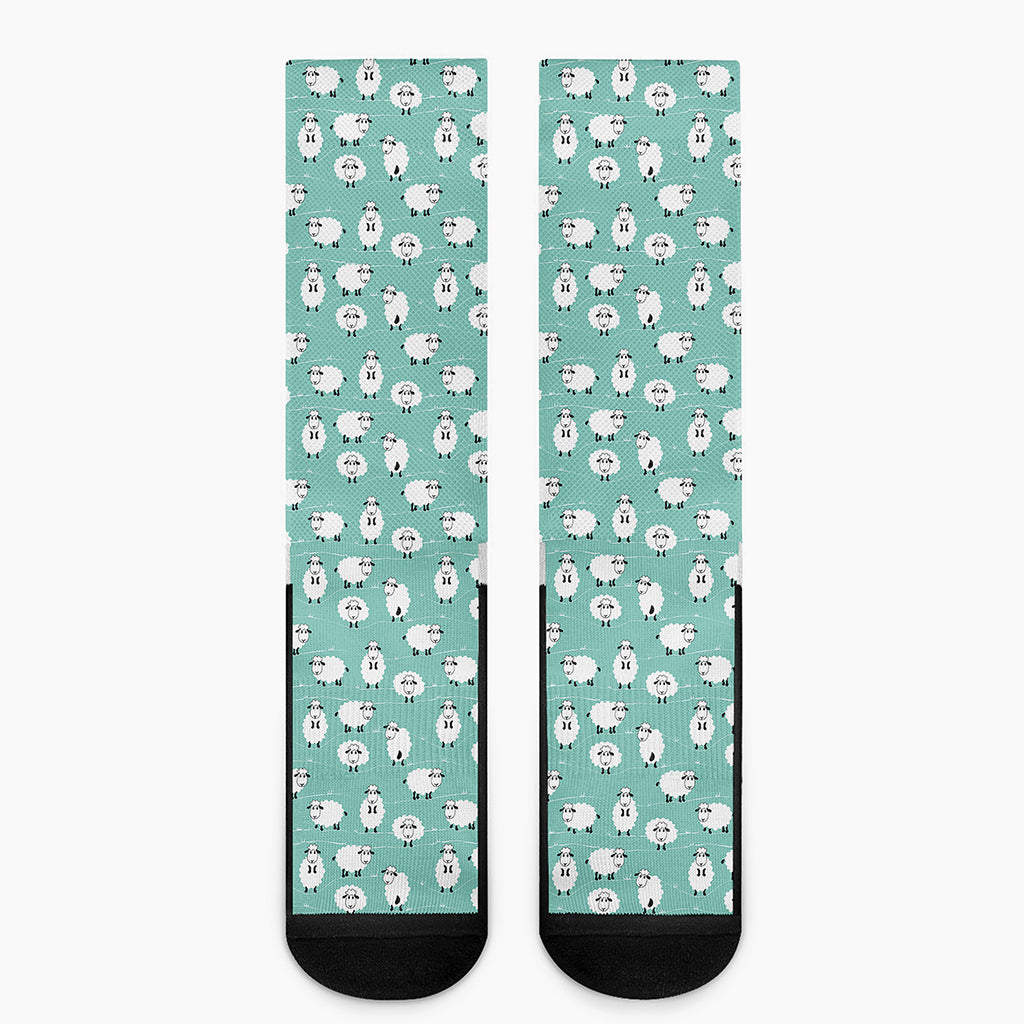 Little Sheep Pattern Print Crew Socks