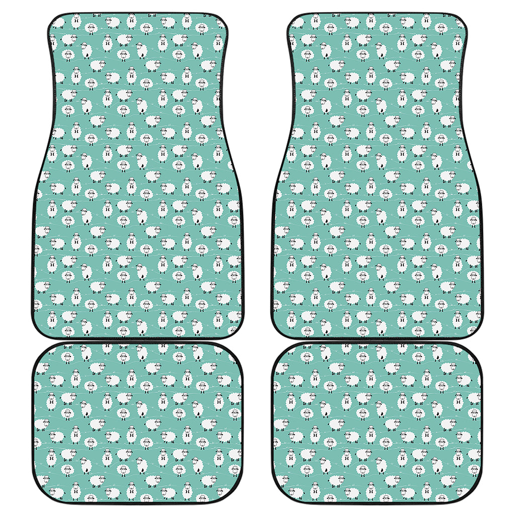Little Sheep Pattern Print Front and Back Car Floor Mats