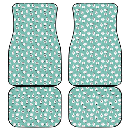 Little Sheep Pattern Print Front and Back Car Floor Mats