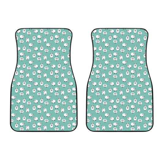 Little Sheep Pattern Print Front Car Floor Mats