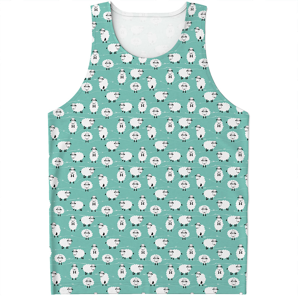 Little Sheep Pattern Print Men's Tank Top