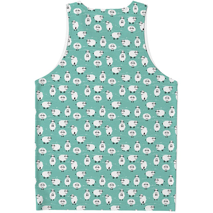 Little Sheep Pattern Print Men's Tank Top