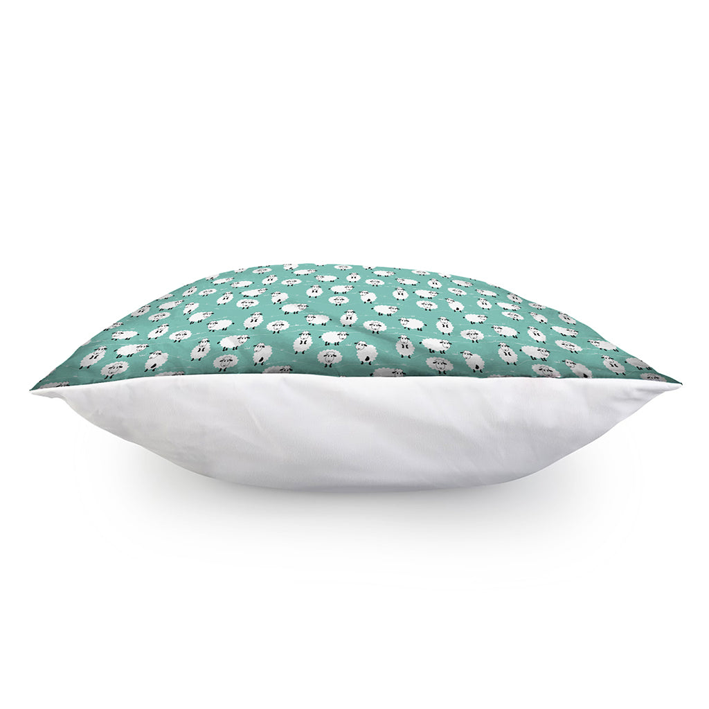 Little Sheep Pattern Print Pillow Cover