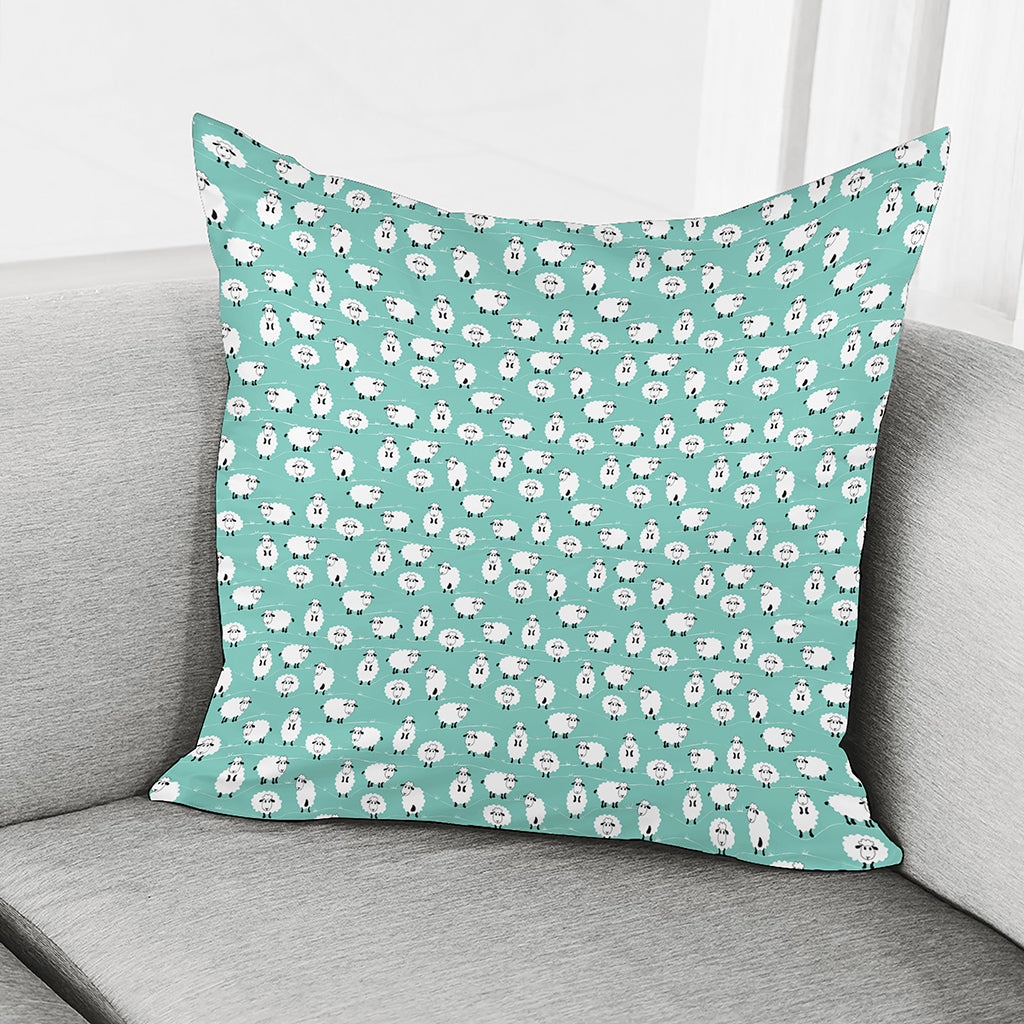 Little Sheep Pattern Print Pillow Cover