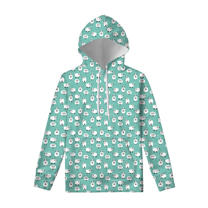 Little Sheep Pattern Print Pullover Hoodie