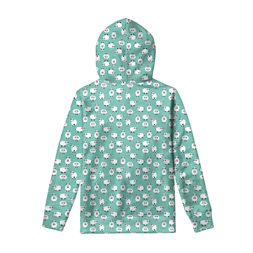 Little Sheep Pattern Print Pullover Hoodie