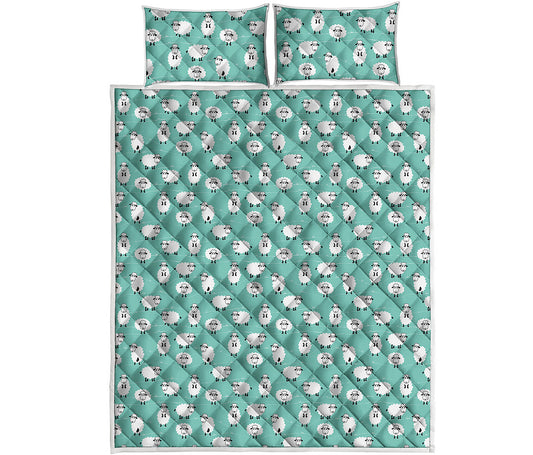 Little Sheep Pattern Print Quilt Bed Set