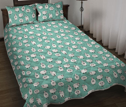 Little Sheep Pattern Print Quilt Bed Set