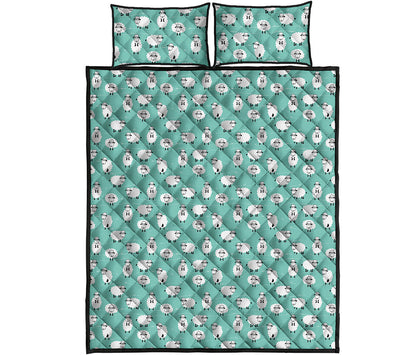 Little Sheep Pattern Print Quilt Bed Set