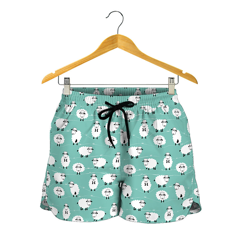Little Sheep Pattern Print Women's Shorts