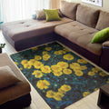 Little Yellow Daisy Print Floor Mat