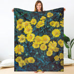 Little Yellow Daisy Print Blanket