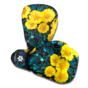 Little Yellow Daisy Print Boxing Gloves