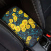 Little Yellow Daisy Print Car Center Console Cover