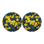 Little Yellow Daisy Print Car Coasters