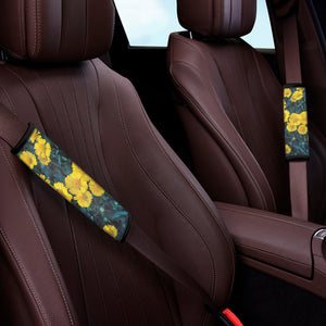 Little Yellow Daisy Print Car Seat Belt Covers