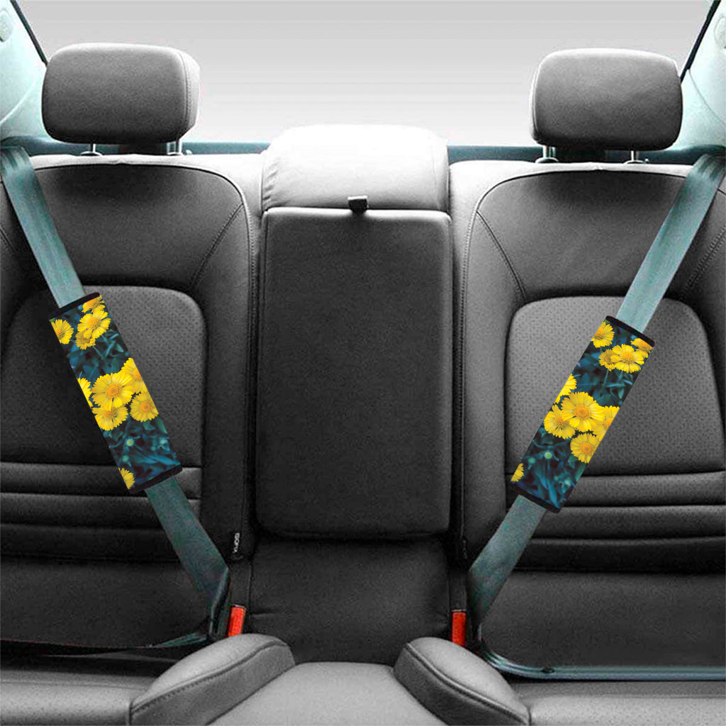 Little Yellow Daisy Print Car Seat Belt Covers