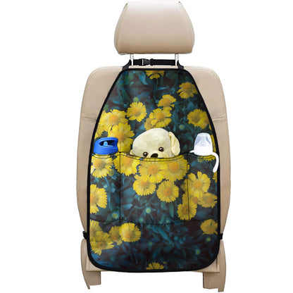 Little Yellow Daisy Print Car Seat Organizers