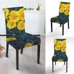 Little Yellow Daisy Print Dining Chair Slipcover